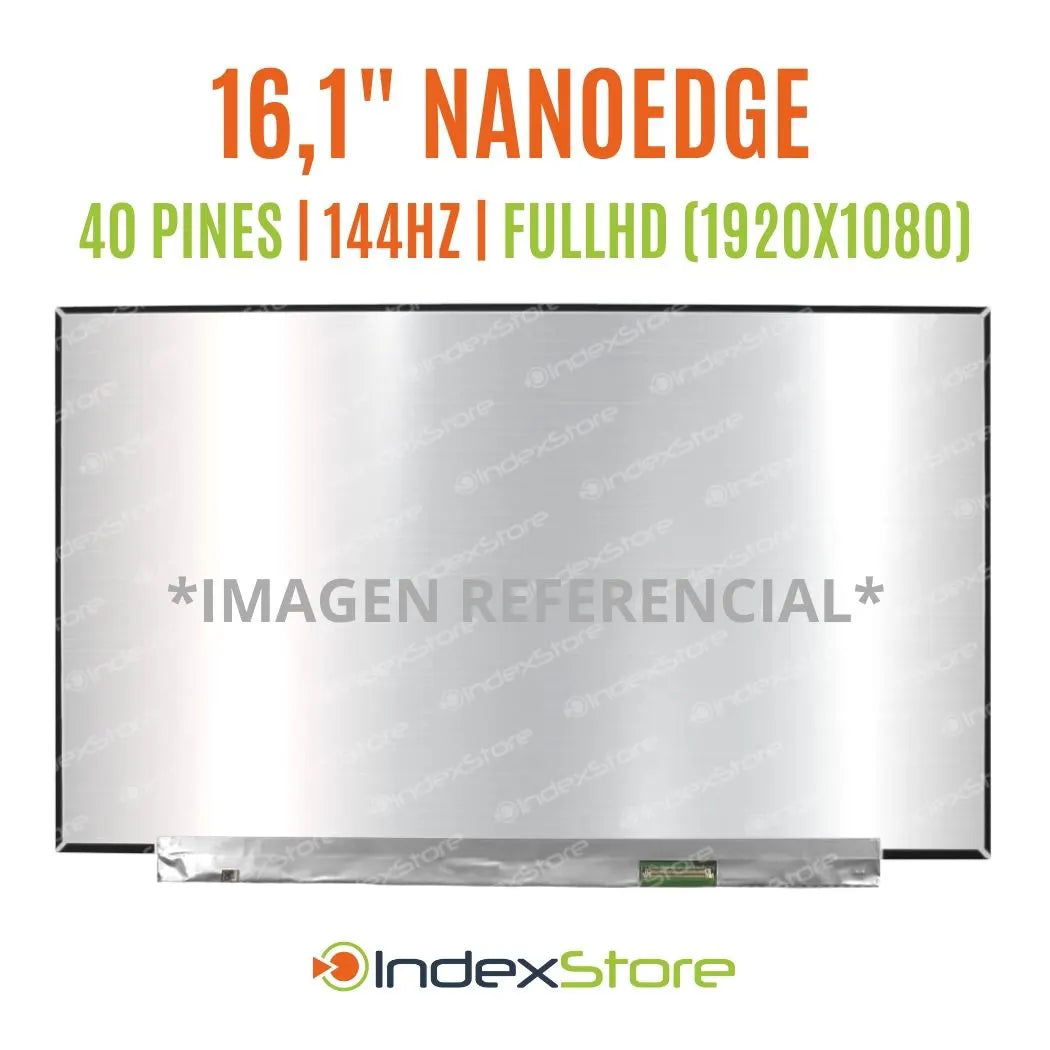 Pantalla de notebook Thin Bezel de 16.1 pulgadas, 40 pines, resolución Fhd, sin bracket de 144hz. Pantalla de Notebook compatible con equipos HP, Lenovo, Dell, Asus, Acer, Toshiba, Sony Vaio, Samsung, Msi