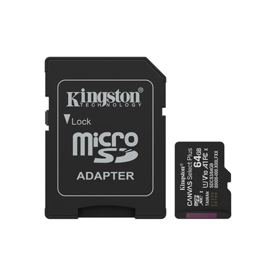 Tarjeta Micro SD de 64GB Marca Kingston