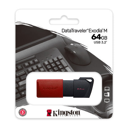 Pendrive Kingston USB 3.2 de 64GB DataTraveler Exodia