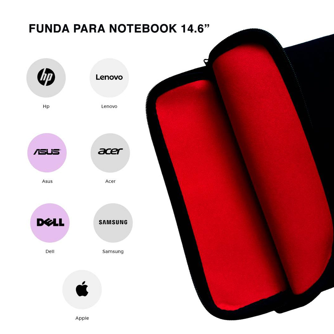 Funda Notebook de 14.6" Con Cierre