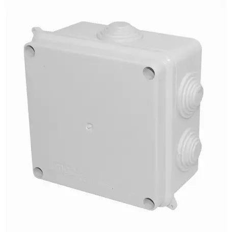 Caja Estanca Blanca de 100x100x70mm y 7 Conos