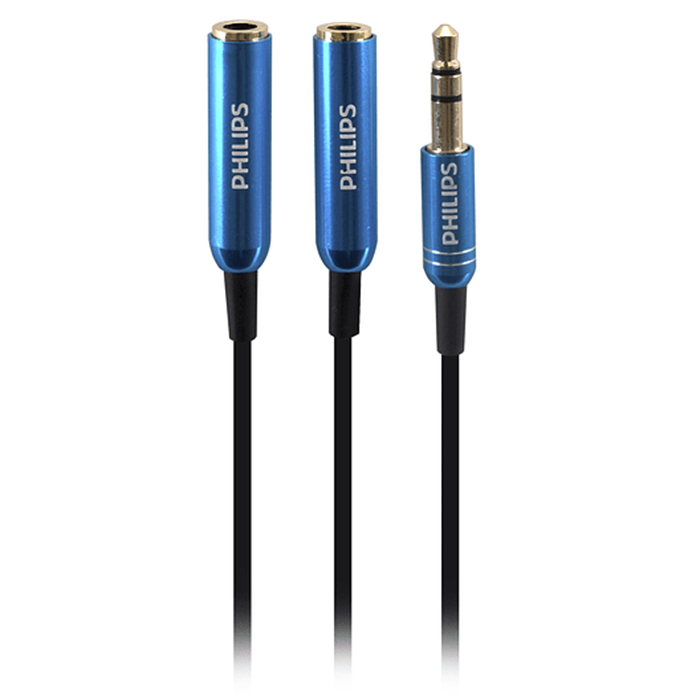 Cable Splitter de Audio 3.5 Goma Azul | Modelo SWA7200C