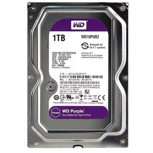 Disco Duro de 1TB para Video Vigilancia - WD Purple